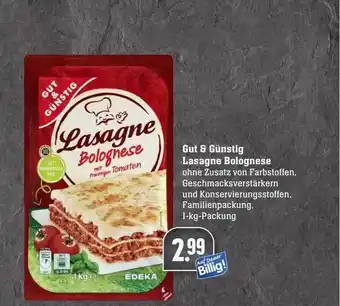 Scheck-in-Center Gut & Günstig Lasagne Bolognese Angebot