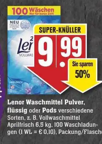 Scheck-in-Center Lenor Waschmittel Pulver, Flüssig Oder Pods Angebot