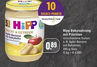 Edeka Hipp Babynahrung Mit Früchten Verschiedene Sorten Angebot