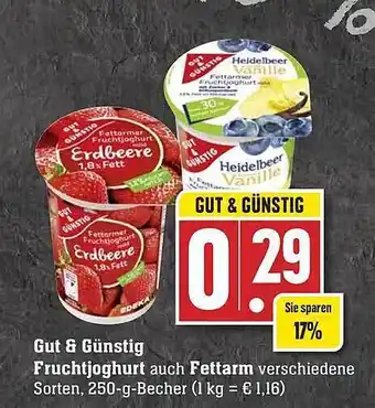 Edeka Gut & Günstig Fruchtjoghurt Auch Fettarm Angebot