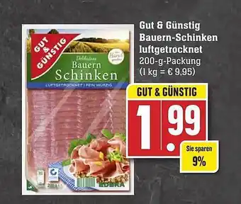 Edeka Gut & Günstig Bauern-schinken Luftgetrocknet Angebot