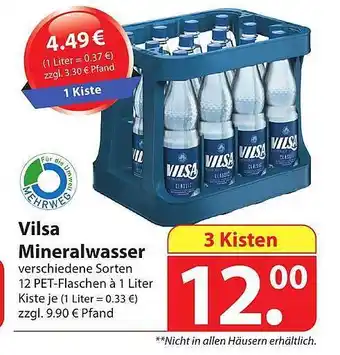 Famila Nord Ost Vilsa Minerlwasser Angebot