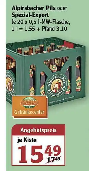 Globus Alpirsbacher Pils Oder Spezial Export Angebot