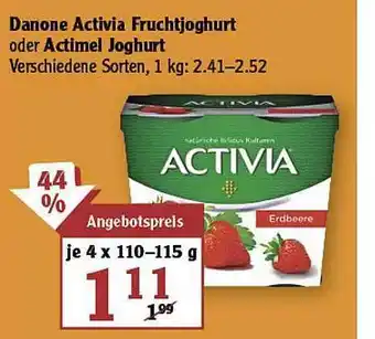 Globus Danone Activia Fruchtjoghurt Oder Actimel Joghurt Angebot