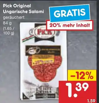 Netto Marken-Discount Pick Original Ungarische Salami 84 g Angebot