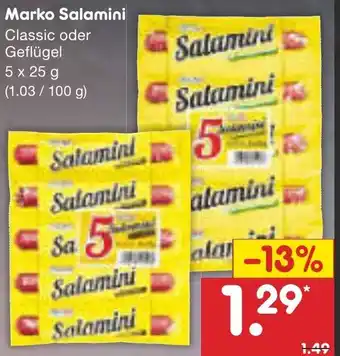 Netto Marken-Discount Marko Salamini 5 x 25 g Angebot