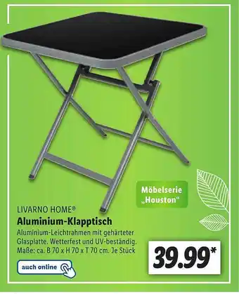 Lidl Aluminium Klapptisch Angebot