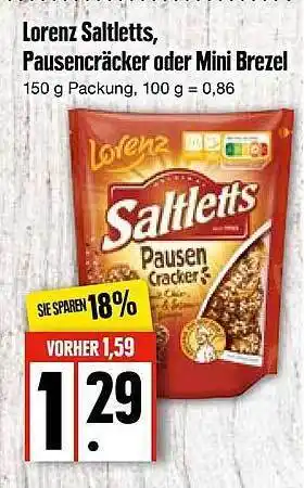 Edeka Lorenz Saltletts Pausecräcker Oder Mini Brezel Angebot