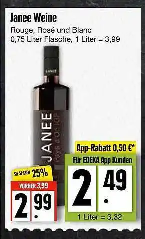 Edeka Janee Weine Angebot