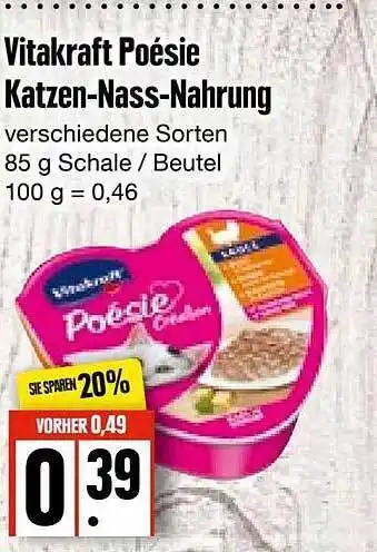 Edeka Frischemarkt Vitakraft Poésie Katzennassnahrung Angebot