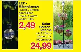 Jawoll Led-hängelampe „cairo“ Oder Solar-gartenlaterne Angebot