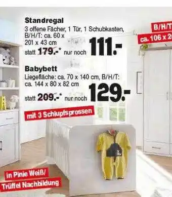 Repo Markt Standregal, Babybett Angebot