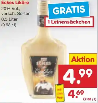 Netto Marken-Discount Eckes Liköre 0,5 L Angebot