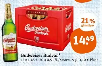 tegut Budweiser Budvar 20x0,5L Angebot