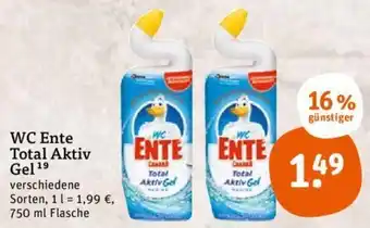 tegut WC Ente Total Aktiv Gel 750 ml Flasche Angebot