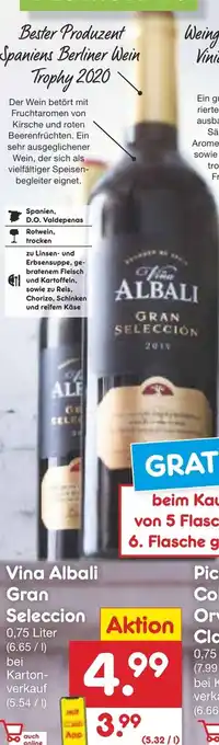 Netto Marken-Discount Vina Albali Gran Seleccion 0,75 L Angebot