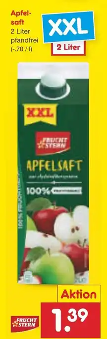 Netto Marken-Discount Apfel Saft 2 liter Angebot