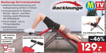 Netto Marken-Discount Backlounge 2in1 Inversionstrainer 110 kg Angebot