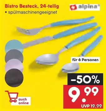 Netto Marken-Discount Bistro Besteck, 24 - teilig Angebot