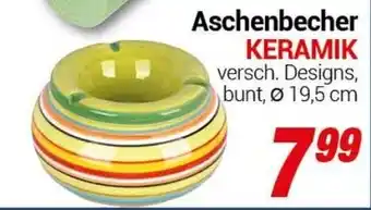 CENTERSHOP Aschenbecher Keramik Angebot