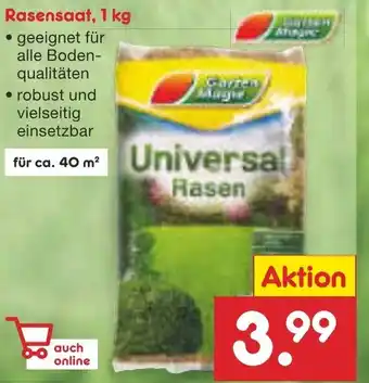 Netto Marken-Discount Rasensaat, 1 kg Angebot