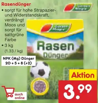 Netto Marken-Discount Rasendünger 3 kg Angebot
