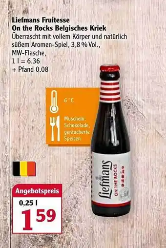 Globus Llefmans Fruitesse On The Rocks Belgisches Kriek Angebot