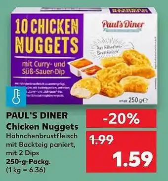 Kaufland Paul's Diner Chicken Nuggets Angebot