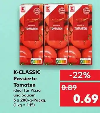 Kaufland K-classic Passierte Tomaten Angebot