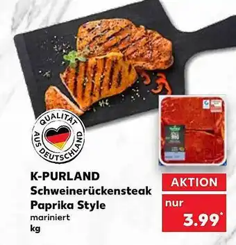 Kaufland K-purland Schweinerückensteak Paprika Style Angebot