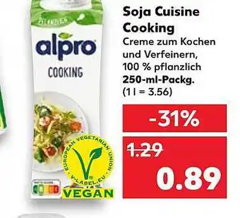 Kaufland Alpro Soja Cuisine Cooking Angebot