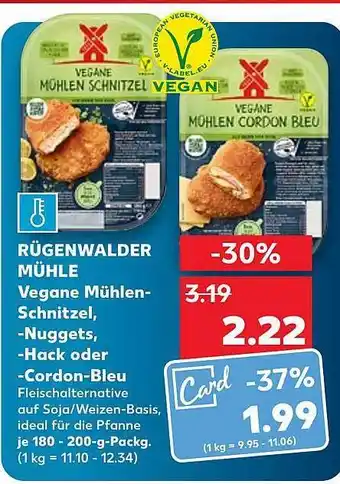 Kaufland Rügenwalder Mühle Vegane Mühlen-schnitzel, -nuggets, -hack Oder -cordon-bleu Angebot