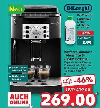 Kaufland Dëlonghi Ecodecalk Entkalker Oder Kaffeevollautomat „magnifica S“ (ecam 22.105.b) Angebot