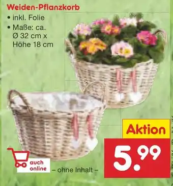 Netto Marken-Discount Weiden-Pflanzkorb 18cm Angebot