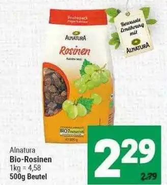 Marktkauf Alnatura Bio-rosinen Angebot