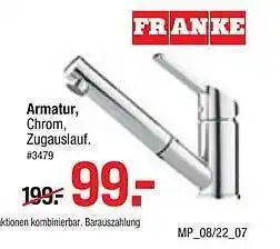 Möbelpiraten Armatur Chrom Zugauslauf Franke Angebot