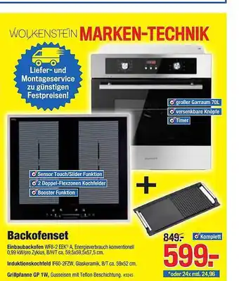 Möbelpiraten Backofenset Einbauckofen Wf8-2 Eek Induktionskochfeld Grillpfanne Gp 1w Angebot