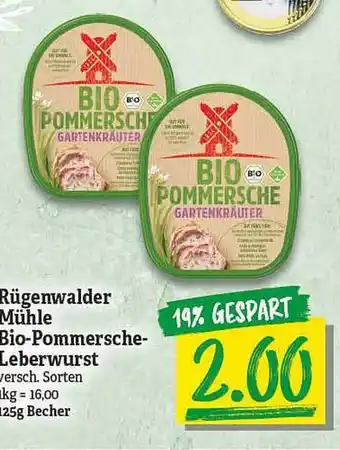 NP Discount Rügenwalder Mühle Bio-pommersche-leberwurst Angebot