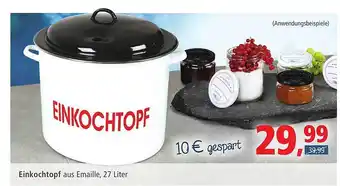 Pfennigpfeiffer Einkochtopf Aus Emaille 27 Liter Angebot