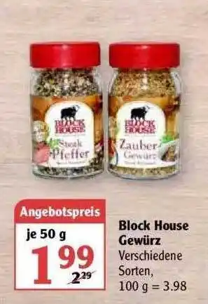 Globus Block House Gewürz Angebot