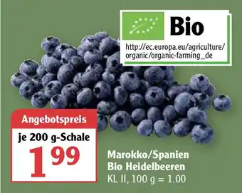 Globus Marokko/Spanien Bio Heidelbeeren 200g Angebot