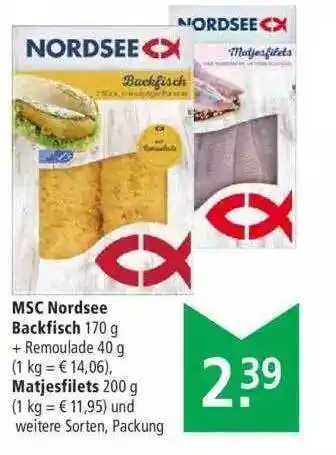 Marktkauf Msc Nordsee Backfisch Oder Matjesfilets Angebot