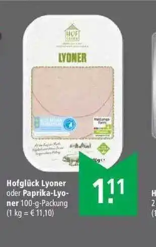 Marktkauf Hofglück Lyoner Oder Paprika-lyoner Angebot