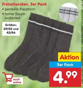 Netto Marken-Discount Freizeitsocken, 5er Pack Angebot