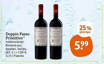 tegut Doppio Passo Primitivo Angebot