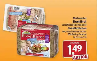 Wasgau Mestemacher Eiweißbrot Oder Toastbrötchen Angebot