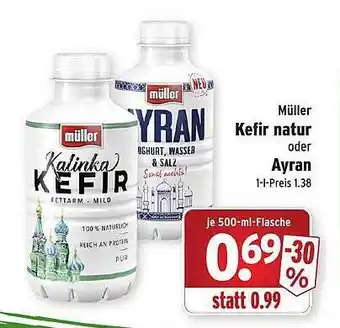 Wasgau Müller Kefir Natur Oder Ayran Angebot