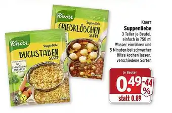 Wasgau Knorr Suppenliebe Angebot