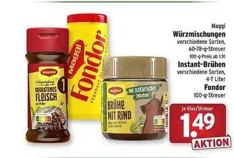 Wasgau Maggi Würzmischungen, Instant-brühenm Fondor Angebot