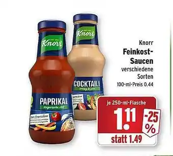 Wasgau Knorr Feinkost Saucen' Angebot